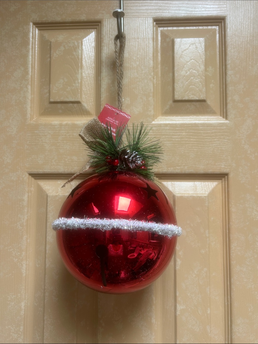 ASHLAND JUMBO JINGLE BELL HANGING ORNAMENT NWT